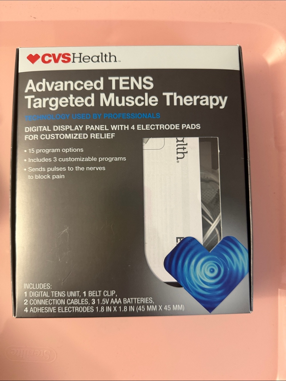 CVS Health Advanced TENS Targeted Muscle Therapy - Black & White